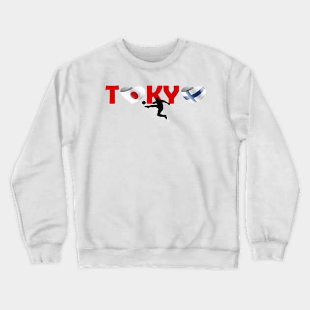 Sports, Football, Finland in Tokyo! Crewneck Sweatshirt by ArtDesignDE